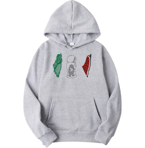 Symbols of Palestine Embroidered Hoodie